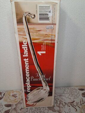 The Riekes Crisa Moderno Punch Ladle Festival Punch Bowl is a hand-blown glass p